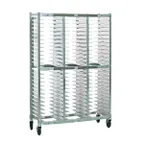 image of New Age NS596A 13 Slot Aluminum Mobile Universal Pizza Pan Rack for 10"-16" Pans