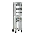 image of New Age NS599A 26 Slot Aluminum Mobile Universal Pizza Pan Rack for 10"-16" Pans