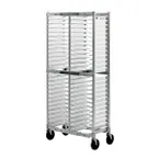 image of New Age NS603A 52 Slot Aluminum Mobile Universal Pizza Pan Rack for 10"-16" Pans
