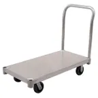 image of New Age PT3060S6 2600 lb Aluminum Platform Truck, 30x60, Polyurethane Casters, Removable Handle