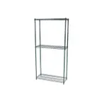 image of Nor-Lake SSG810-3 Epoxy Coated 3-Tier Green-Kote Shelving Kit for Walk-In Coolers/Freezers - 8' x 10'