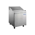image of Norpole NP1R-SW 27" 1-Door Sandwich and Salad Prep Table, 8 Pans, Stainless Steel