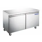 image of Norpole NP2R-36UC 36" 2-Door Undercounter Refrigerator, Stainless Steel, 9 cu. ft.