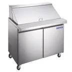 image of Norpole NP2R-SWMT36 37" Mega Top Sandwich/Salad Prep Table w/ 2 Doors, 10 Pans