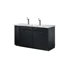 image of Norpole NPBT-60 61" Two‑Column Draft Beer Cooler, 16 Cu Ft, Black, 2‑Tap, 2‑Half‑Barrel, 115V