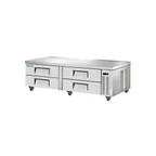 image of Norpole NPCB-72 72" 4 Drawers Refrigerated Chef Base, 16 cu. ft.,  (8) full pans capacity