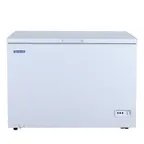 image of Norpole NPCF10W 43" Sliding Door Glass Froster Chest Freezer, 10 Cu Ft, Stainless Steel, Electric