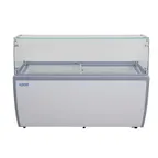 image of Norpole NPDC49W 60" Dipping Cabinet, 13.1 Cu Ft Capacity, Stainless Steel Door, Hinged Flip Top