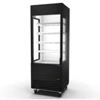 image of Norpole NPOA-30 30" Vertical Open Air Merchandiser in Black, Self-Contained, 4 Shelves