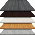 image of Oak Street 3MM36X60 Rectangular Laminate Table Top, 36" x 60", 1-1/4" Thick, 3mm PVC Edge