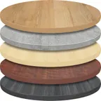 image of Oak Street 3MM60RND 60" Round Laminate Table Top, 1-1/4" Thick, PVC Edge