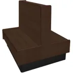 image of Oak Street ARST-3042-DBL-WSWB 30"L Double Plain Back Booth, Wood Back & Seat, 42"H, Oak Construction