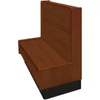 image of Oak Street ARST-6042-SGL-WSWB 60"L Single Plain Back Booth, Wood Back, 42" Height