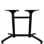 image of Oak Street B1936F-STD Adjustable Height Aluminum Restaurant Table Base, Black Finish, 37.2in Wide