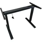 image of Oak Street B2543-ADJ Adjustable Height Steel Table Base, Black Sandtex Finish, 32.75" Inside Width