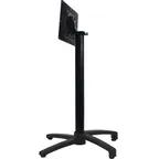 image of Oak Street B2626F-BAR 26.8x26.8 Bar Height Aluminum Table Base, Black Finish, 3 Steel Column