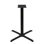 image of Oak Street B30-CTR 30x30 Restaurant Table Base, 3 Steel Column, Black Sandtex Finish