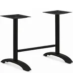 image of Oak Street B3023F-STD Adjustable Height Aluminum Restaurant Table Base, Black Finish, 30.7in Leg Span