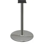 image of Oak Street B30DISC-CHR-BAR 30in dia Chrome Table Disc Base, Bar Height, 4in Column, Stamped Steel