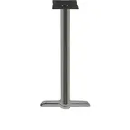 image of Oak Street B522CHR-BAR 3" Column Bar Height Stamped Steel Table Base, 22" Base Spread, Chrome