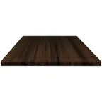 image of Oak Street BPO3072-RBWA 30x72 Square Oak Butcher Block Table Top, 1-3/4 Thick, Walnut Finish, Solid Wood, Eased Edge