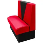 image of Oak Street CK-3042-SGL 30"L Single V Shape Back Booth, Fully Upholstered, 42" Height