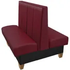 image of Oak Street HALE-6042-DBL 60" Double Channel Back Booth, Upholstered Seat & Back, 42"H
