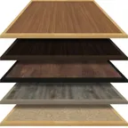 image of Oak Street INLY2460 Rectangular Laminate Table Top, 24" x 60", Wood Edge, Industrial Grade Particle Board