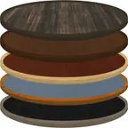 image of Oak Street INLY36R Round Laminate Table Top, 36" Dia., 1-1/4" Thick, Wood Edge