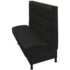 image of Oak Street LIS-7242-SGL 72" Single Channel Back Booth, Upholstered, 42" Height, Black Steel Legs