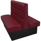 image of Oak Street LU-7242-DBL 72" Double Channel Back Booth, Upholstered, 42" Height, Fully Sculptured Spring Less Seat