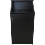 image of Oak Street M8510-BLK-UNASSEMBLED Cabinet Style Trash Receptacle