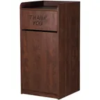 image of Oak Street M8520-WAL-UNASSEMBLED Cabinet Style Trash Receptacle