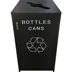 image of Oak Street M8540-BLK Cabinet Style Trash Receptacle