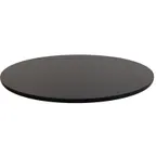 image of Oak Street MB3636FLIP51BLK 36x36 Square to 51 Round Melamine Table Top, Black, T-Mold Edge, CARB Compliant