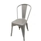 image of Oak Street OD-CM-0001-SLV Smokestack Stacking Dining Chair, Indoor/Outdoor
