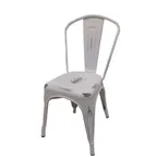 image of Oak Street OD-CM-0001-WHT Smokestack Stacking Dining Chair, Indoor/Outdoor