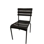 image of Oak Street OD-CM-330-BLK Stacking Dining Chair, Indoor/Outdoor