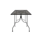 image of Oak Street OD2430-BAR Diamondback Series 24" x 30" Rectangular Punched Steel Mesh Top Bar Height Outdoor Table, Black Finish, Steel Base
