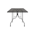 image of Oak Street OD3030-BAR Diamondback Series 30"x30" Square Punched Steel Mesh Top Bar Height Outdoor Restaurant Table, Black Finish, Steel Base