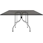image of Oak Street OD3048-BAR Diamondback Series 30" x 48" Rectangular Punched Steel Mesh Top Bar Height Outdoor Restaurant Table, Black Finish, Steel Base