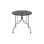 image of Oak Street OD30R-BAR Diamondback Series 30 Inch Round Bar Height Outdoor Table, Punched Steel Mesh Top, Black Finish, Steel Base