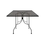 image of Oak Street OD3636-BAR Diamondback Series 36" x 36" Square Punched Steel Mesh Top Bar Height Outdoor Restaurant Table, Black Finish, Steel Base