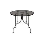 image of Oak Street OD36R-BAR 36 Inch Round Bar Height Outdoor Table, Punched Steel Mesh Top, Black Finish, Steel Base, Indoor/Outdoor Use