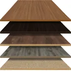 image of Oak Street OLWE3096 Rectangular Laminate Table Top, 30" x 96", Wood Edge, Industrial Grade Particle Board