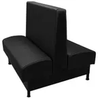 image of Oak Street ONS-7242-DBL 72"L Double Plain Back Booth, Upholstered Seat & Back, 42"H