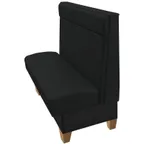 image of Oak Street REM-3042-SGL 30" Single Plain Back Booth, Upholstered Back with Headroll, 42" Height, Sculpted Springless Seat