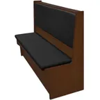 image of Oak Street SHEP-4842-SGL-VSUB 48" Single Plain Back Booth, Upholstered Back & Seat, Oak Construction, 42"H