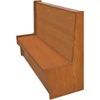 image of Oak Street SHEP-6042-SGL-WSWB 60"L Single Plain Back Booth, Fully Wooden, 42" Height