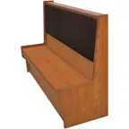 image of Oak Street SHEP-7242-SGL-WSUB 72"L Single Plain Back Booth, Upholstered Back, 42" Height